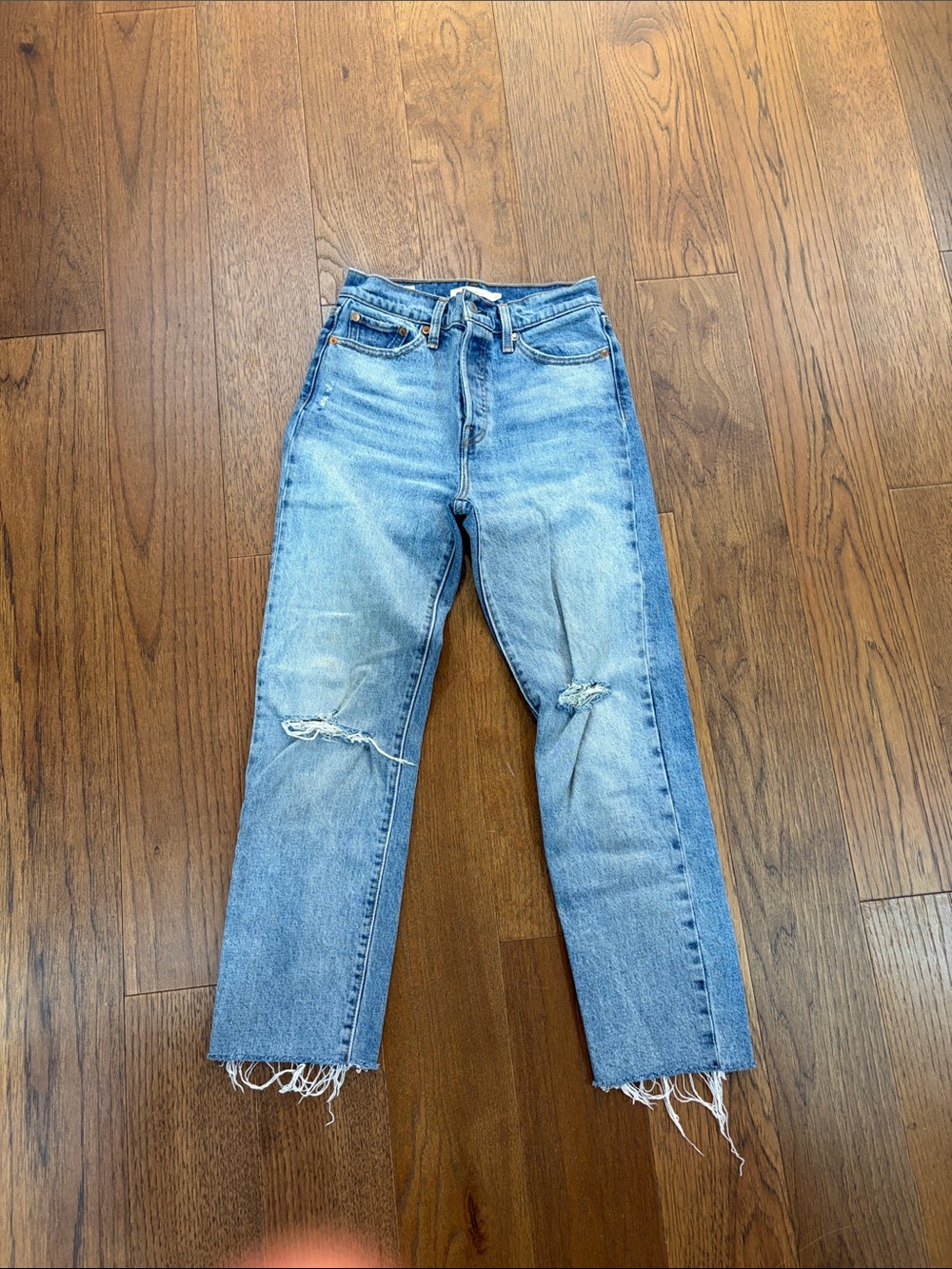 Light Blue Distressed Women's Jeans